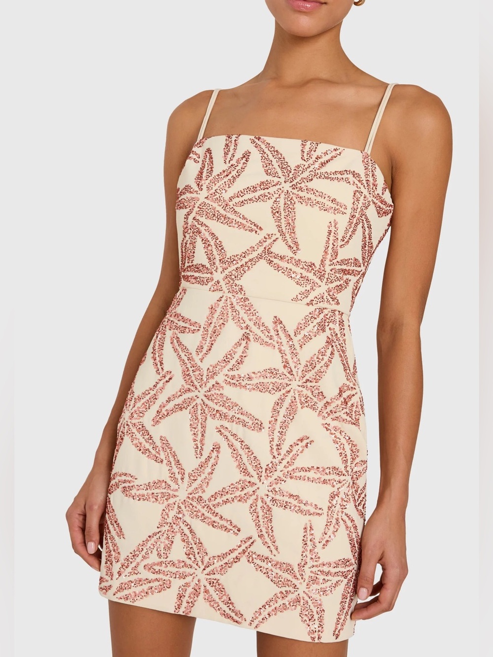 Women's Cream Strapless Dress